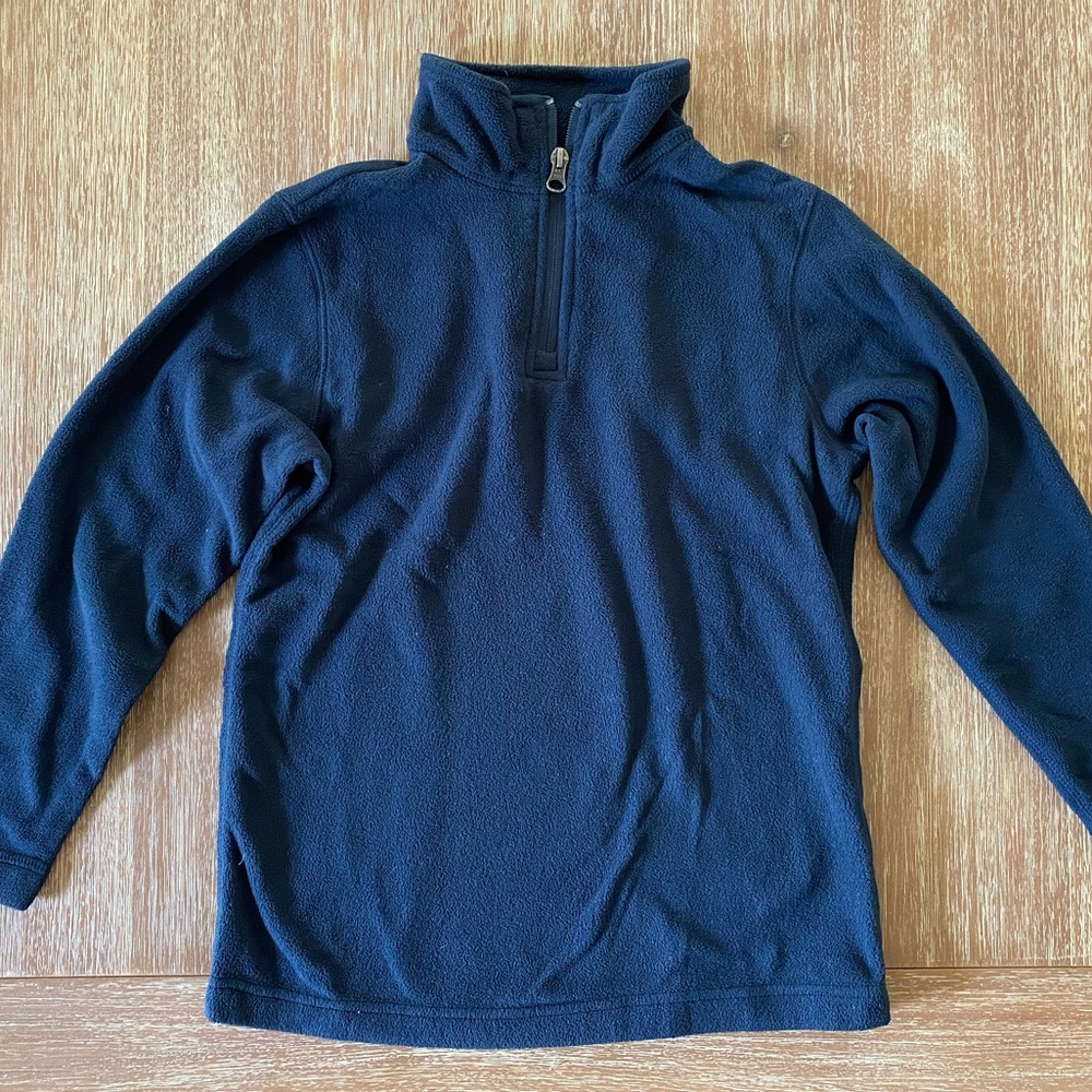 Lands’ End Kids’ Boys’ Girls’ Quarter Zip Fleece Pullover Top Size S (8-9)